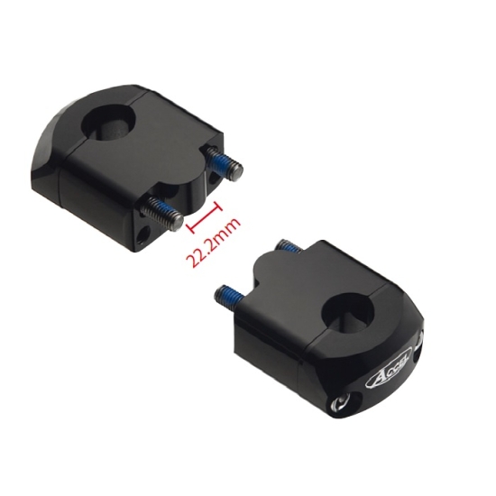 ACCEL MOCOWANIE/PODWYŻKI KIEROWNICY (DÓŁ-22,2/GÓRA-22,2MM) WYS. 35MM KOLOR CZARNY (BM-39BK22)