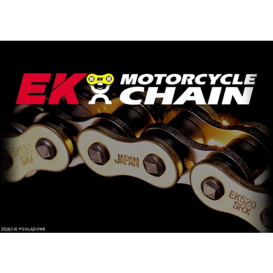 EK ŁAŃCUCH NAPĘDOWY EK520DEX 114 OGNIW QX-RING ENDURO ULTRALIGHT KOLOR NATURAL (DO 500 CCM) (37,8 KN) (MADE IN JAPAN)