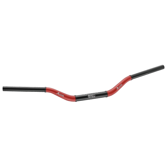 ACCEL KIEROWNICA ALUMINIOWA 28,6 MM TAPER MX WZÓR YAMAHA YZ WYSOKA (7075-T6) ERGAL DWUKOLOROWA CZERWONY+CZARNY (SZER. 803MM, WYS. 92MM) - PROMOCJA