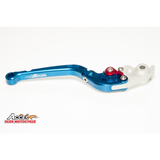 ACCEL DŹWIGNIA (KLAMKA NIEŁAMKA) HAMULCA YAMAHA R6 '05-13,YZF R1 '04-13, MT01 '04-09 KOLOR NIEBIESKI (DHY10SA) (AFBL-09-4BL) - PROMOCJA