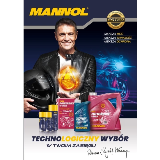 MANNOL OLEJ SILNIKOWY 4T MOTORBIKE 10W40 208L BECZKA ESTER + MA2 SYNTETYK (7812) (API SN)