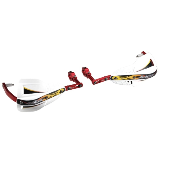 ACCEL OSŁONY RĄK (HANDBARY) Z MOCOWANIEM ALUMINIOWYM ENDURO 22MM (HG- KOLOR CZARNY, SD- KOLOR CZERWONY)