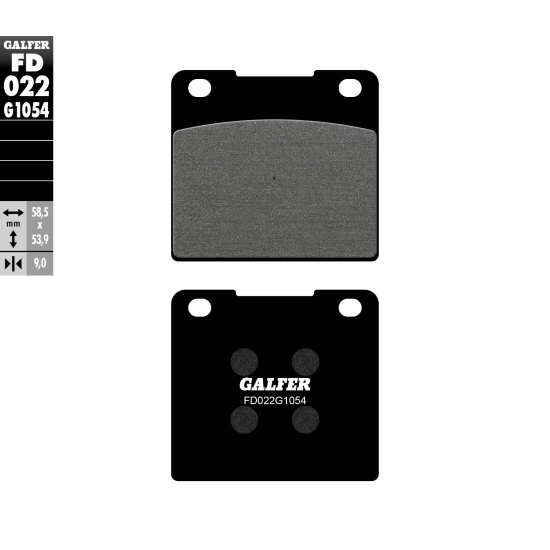 GALFER KLOCKI HAMULCOWE KH036 PÓŁMETALICZNE