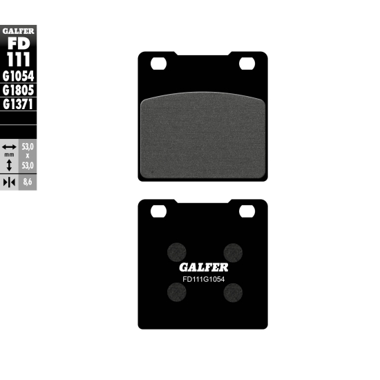 GALFER KLOCKI HAMULCOWE KH063 / KH161 PÓŁMETALICZNE