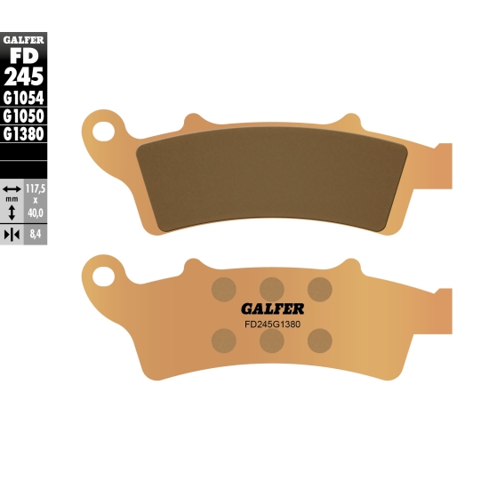 GALFER KLOCKI HAMULCOWE KH324 SPIEK METALICZNY SCOOTER (ZŁOTE) SKUTER