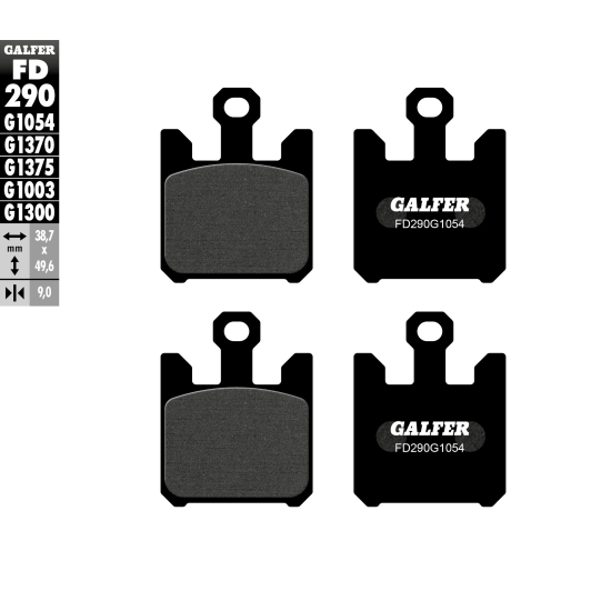 GALFER KLOCKI HAMULCOWE KH369/4 PÓŁMETALICZNE (4 SZT.)
