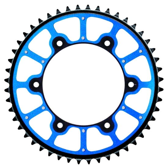 GROSSKOPF WYPRZEDAŻ ZĘBATKA TYLNA PRO EXTREME (STALOWO-ALUMINIOWA - DUAL RING / STEALTH) KOLOR NIEBIESKI 808 50 (80850) SUZUKI DRZ 400 '00-'20, RM 125