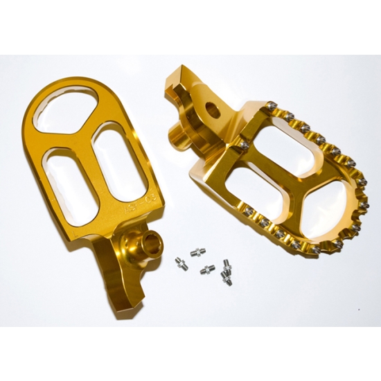 JR PODNÓŻKI PEGI ALUMINIOWE SUZUKI RMZ 250 '07-'09, RMZ 450 '05-'07 KOLOR ZŁOTY (2SZT) - WYPRZEDAŻ