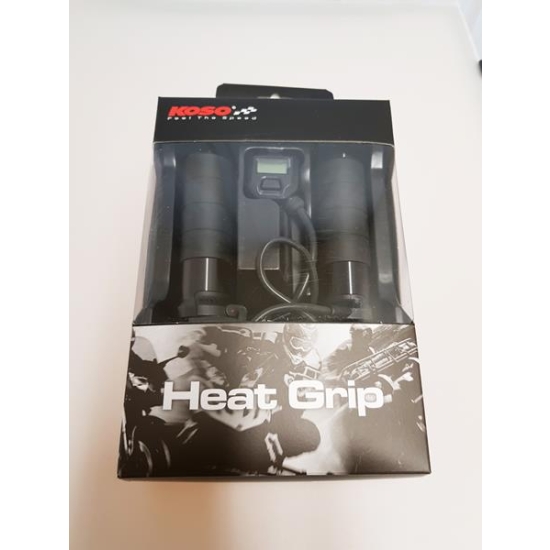 KOSO PROMOCJA MANETKI PODGRZEWANE ZE STEROWNIKIEM (22MM/25MM 7/8-1`) DŁUGOŚĆ - 120MM STEROWNIK LCD - 5 POZIOMÓW GRZANIA (EL) KOLOR CZARNY