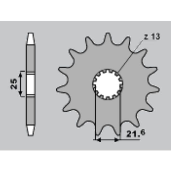 CHT ZĘBATKA PRZEDNIA 566 17 KAWASAKI VN 800 VULCAN '95-'05, SUZUKI GSX-R 1000 '01-'08, SV 1000 '03-'06, TL 1000S/R '97-'02, GSX 1100F '88-'96, GSF 120
