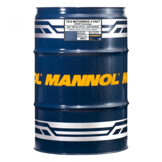 MANNOL OLEJ SILNIKOWY 4T MOTORBIKE 10W40 208L BECZKA ESTER + MA2 SYNTETYK (7812) (API SN)