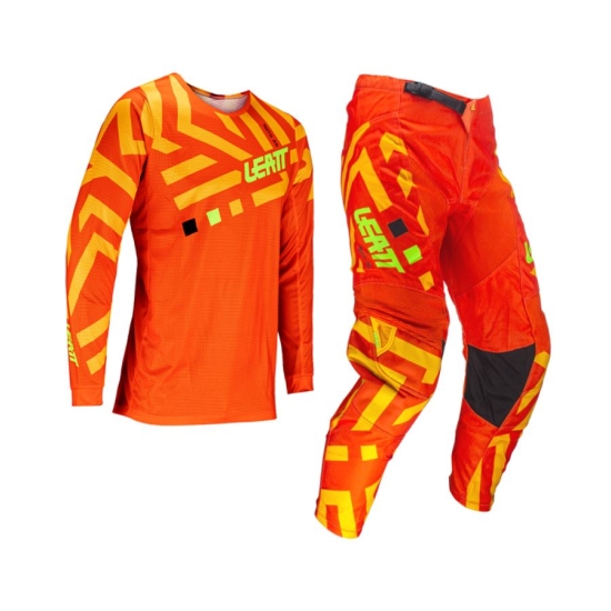 LEATT ZESTAW (KOMPLET) KOSZULKA + SPODNIE MOTO RIDE KIT 3.5 CITRUS KOLOR POMARAŃCZOWY/ŻÓŁTY FLUO ROZMIAR M