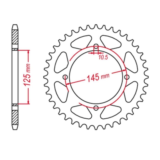 GROSSKOPF PROMOCJA ZĘBATKA TYLNA 857 45 YAMAHA XT600 '83-'03 (JTR857.45)