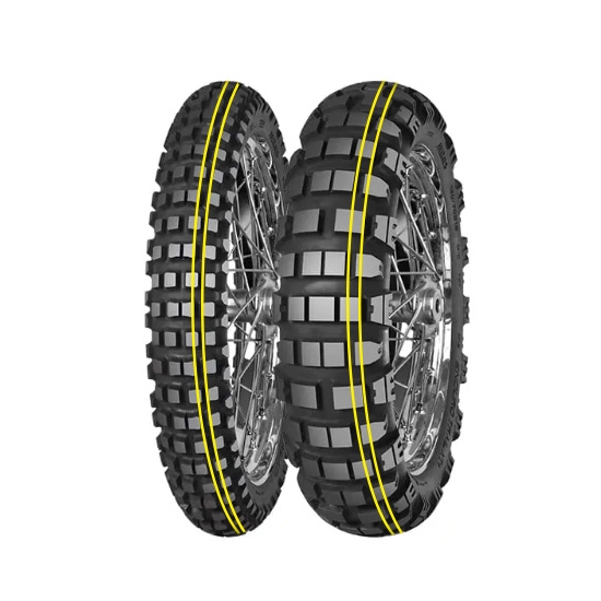 MITAS OPONA 110/80B19 ENDURO TRAIL XT+ DAKAR (PODWÓJNY ŻÓŁTY PASEK) 59T M+S PRZÓD DOT 05/2024 (zamiennik - 70000484) (460138)