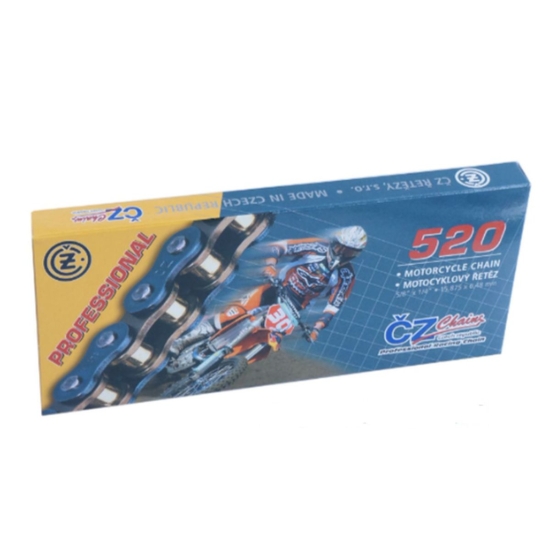 CZ ŁAŃCUCH NAPĘDOWY 520 M (116 OGNIW) MOTOCROSS DO 125 CCM (2T), 250 CCM (4T) (35,0 KN) + ZAPINKA