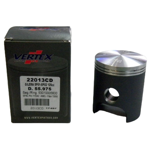 VERTEX TŁOK GILERA 125 (SP01, SP02) (55,975MM) (PIERŚCIENIE 53010005600 X 2 SZT)