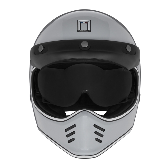 NOX PREMIUM KASK INTEGRALNY (FULL FACE) SEVENTY II SOLID KOLOR SZARY POŁYSK ROZMIAR XL
