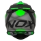 NOX PROMOCJA KASK CROSS / OFFROAD N633 FUSION KOLOR CZARNY MAT/ZIELONY ROZMIAR XXL (ZAPIĘCIE MIKROMETRYCZNE)
