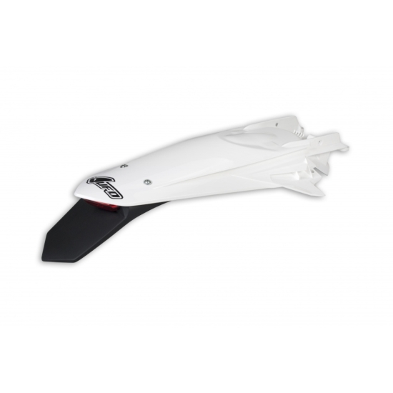 UFO BŁOTNIK TYŁ KTM EXC 125 '20-'21, EXC/EXCF(EXC-F) 150/250/300/350/450/500 TPI '20-2023 KOLOR BIAŁY ( ENDURO Z LAMPKĄ LED )