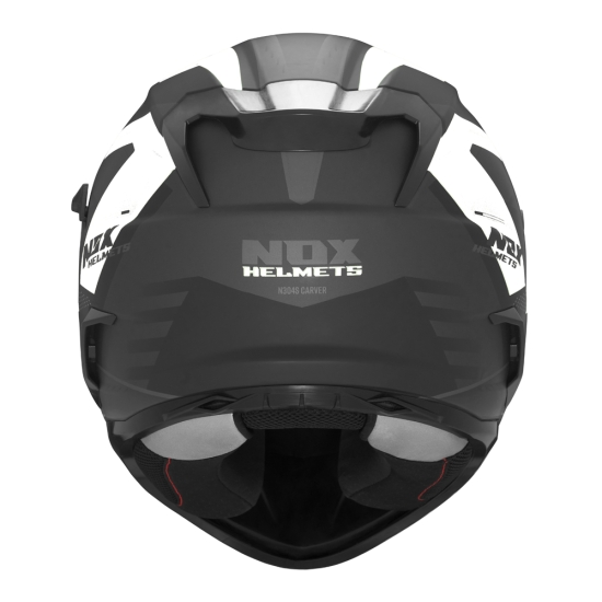 NOX KASK INTEGRALNY (FULL FACE) Z BLENDĄ N304S CARVER KOLOR CZARNY/BIAŁY MAT ROZMIAR XS