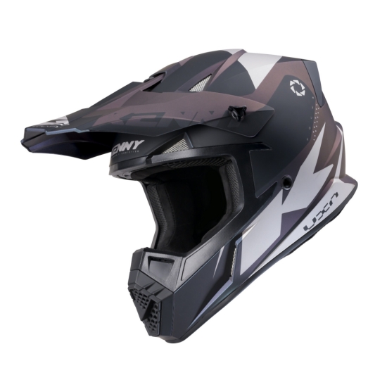 KENNY RACING KASK CROSS/ENDURO MODEL TRACK PRISM KOLOR SZARY/BORDOWY/NIEBIESKI ROZMIAR L ( 59 - 60 CM )