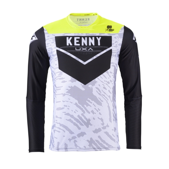 KENNY RACING WYPRZEDAŻ KOSZULKA CROSS/ENDURO MODEL PERFORMANCE STONE WHITE KOLOR SZARY/CZARNY/ŻÓŁTY ROZMIAR L