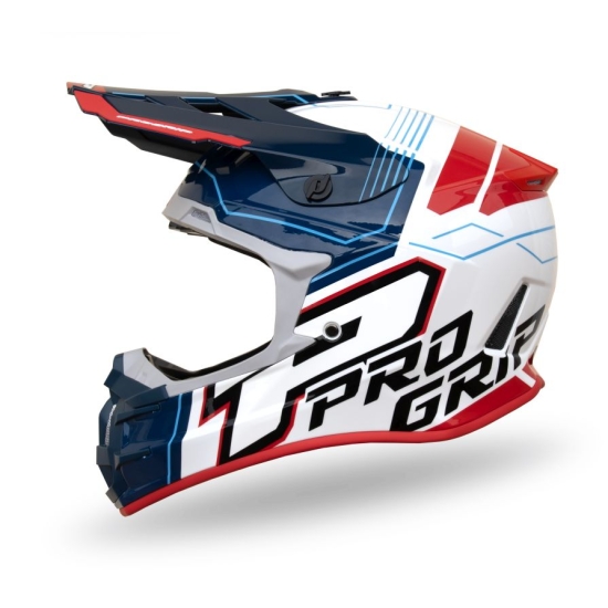 PROGRIP 2024/11 KASK CROSS PG3080 ADVENTURE KOLOR NIEBIESKI BIAŁY CZERWONY ROZM. XL (3080-227) ( HOMOLOGACJA ECE 22R06, ZAPIĘCIE DD )