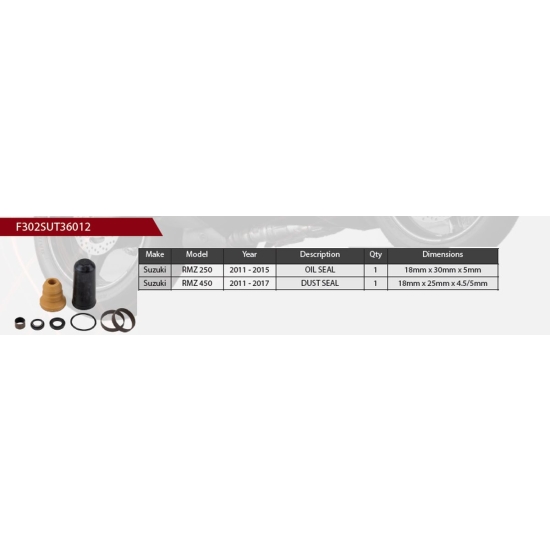 SHOWA 2024/07 ZESTAW NAPRAWCZY AMORTYZATORA TYLNEGO SUZUKI RMZ 250 '11-'15, RMZ 450 '11-'17 (SERVICE KIT)