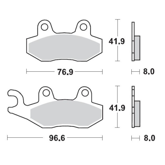 MOTO-MASTER KLOCKI HAMULCOWE KH135 / KH214 SINTER METAL ENDURO: 21 (NITRO) KAWASAKI:KX125/250/500