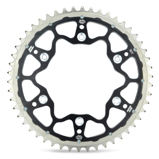 MOTO-MASTER PROMOCJA ZĘBATKA TYLNA DUAL RING (STALOWO-ALUMINIOWA) 820 50 (82050) KOLOR CZARNY HUSQVARNA CR/WR/TE/TC '90-'13, BETA RR '05-'12 (JTR822.5
