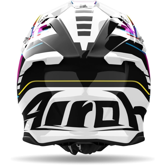 AIROH KASK CROSS / ENDURO / ATV / QUAD TWIST 3 RAINBOW KOLOR BIAŁY/CZARNY/ZÓŁTY/FIOLETOWY ROZMIAR S