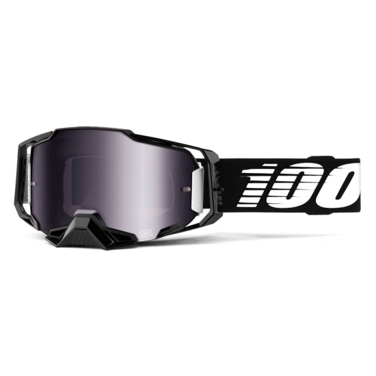 100 PROCENT GOGLE ARMEGA BLACK - MIRROR SILVER LENS - KOLOR CZARNY SZYBKA SREBRNE LUSTRO