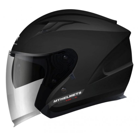 MT WYPRZEDAŻ KASK OTWARTY JET Z BLENDĄ AVENUE SOLID GLOSS BLACK KOLOR CZARNY POŁYSK ROZMIAR XS