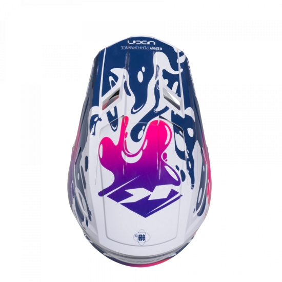 KENNY RACING KASK CROSS/ENDURO MODEL PERFORMANCE ERT GRAPHIC FLUID KOLOR BIAŁY/NIEBIESKI/RÓŻOWY ROZMIAR L ( 59 - 60 CM )