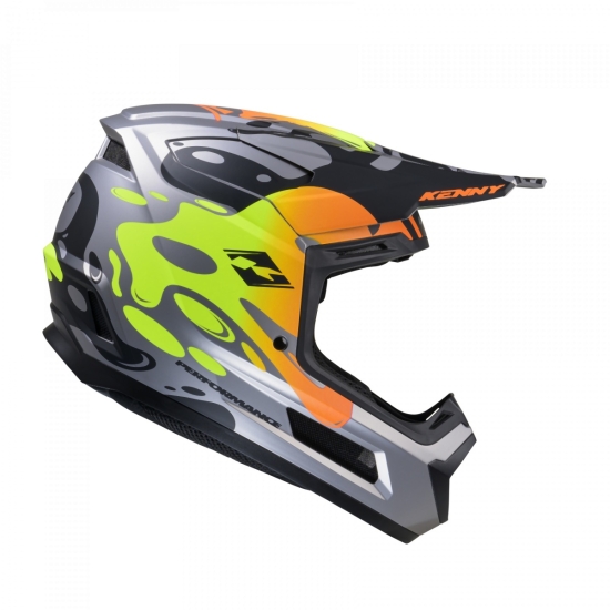 KENNY RACING KASK CROSS/ENDURO MODEL PERFORMANCE ERT STEEL MATT KOLOR SZARY/ZIELONY/POMARAŃCZOWY/CZARNY ROZMIAR XS ( 53 - 54 CM )