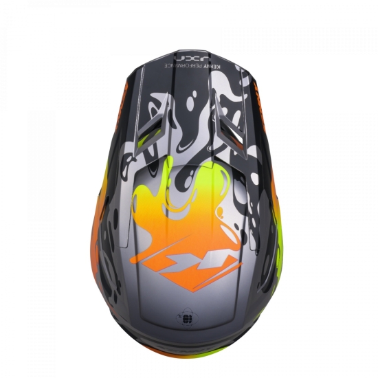 KENNY RACING KASK CROSS/ENDURO MODEL PERFORMANCE ERT STEEL MATT KOLOR SZARY/ZIELONY/POMARAŃCZOWY/CZARNY ROZMIAR XS ( 53 - 54 CM )