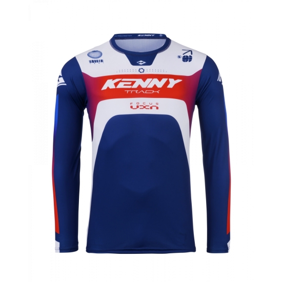 KENNY RACING KOSZULKA CROSS/ENDURO MODEL TRACK FOCUS PATRIOT KOLOR NIEBIESKI/BIAŁY/CZERWONY ROZMIAR XL