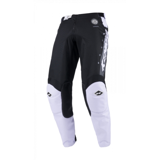 KENNY RACING SPODNIE CROSS/ENDURO MODEL TRACK FOCUS BLACK/WHITE KOLOR CZARNY/BIAŁY/SZARY ROZMIAR 36