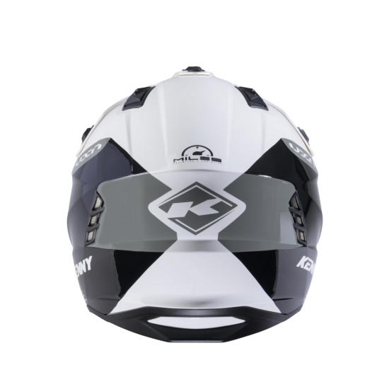 KENNY RACING KASK OTWARTY JET MODEL MILES GRAPHIC WHITE/GREY KOLOR BIAŁY/SZARY/CZARNY ROZMIAR S ( 55 - 56 CM )