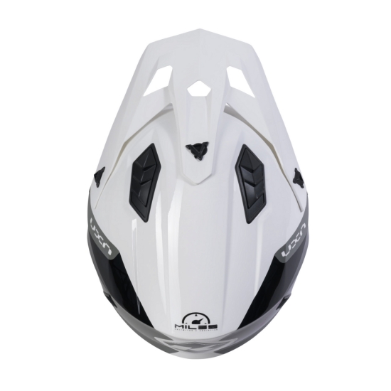 KENNY RACING KASK OTWARTY JET MODEL MILES GRAPHIC WHITE/GREY KOLOR BIAŁY/SZARY/CZARNY ROZMIAR S ( 55 - 56 CM )