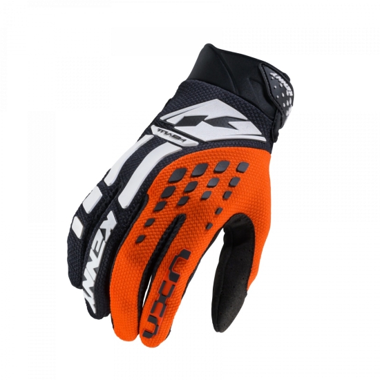 KENNY RACING RĘKAWICE CROSS/ENDURO MODEL TRACK ORANGE KOLOR CZARNY/POMARAŃCZOWY/BIAŁY ROZMIAR XL
