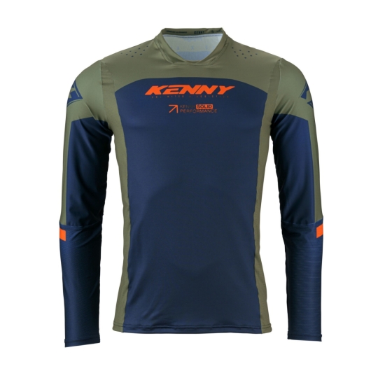 KENNY RACING KOSZULKA CROSS/ENDURO MODEL PERFORMANCE SOLID KAKI KOLOR NIEBIESKI/ZIELONY ROZMIAR XXL