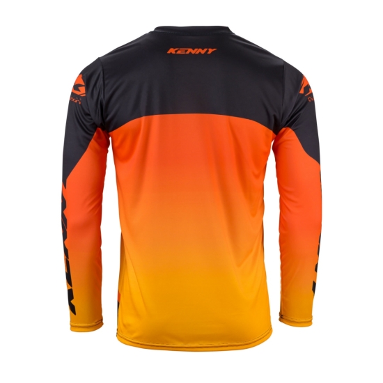 KENNY RACING KOSZULKA CROSS/ENDURO MODEL TRACK KID/JUNIOR NEON GREY/ORANGE KOLOR CZARNY/SZARY/POMARAŃCZOWY ROZMIAR XXXXS