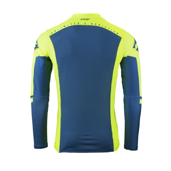 KENNY RACING KOSZULKA CROSS/ENDURO MODEL PERFORMANCE SOLID NEON YELLOW KOLOR NIEBIESKI/ŻÓŁTY FLUO ROZMIAR XXXL
