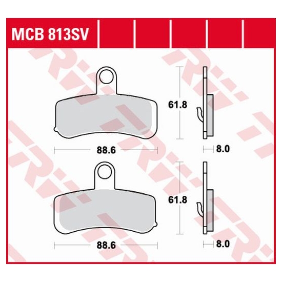 TRW ZF KLOCKI HAMULCOWE KH457 SINTER STREET HARLEY-DAVIDSON 1584 / 1690 / 1750 / 1800 08-17, PRZÓD