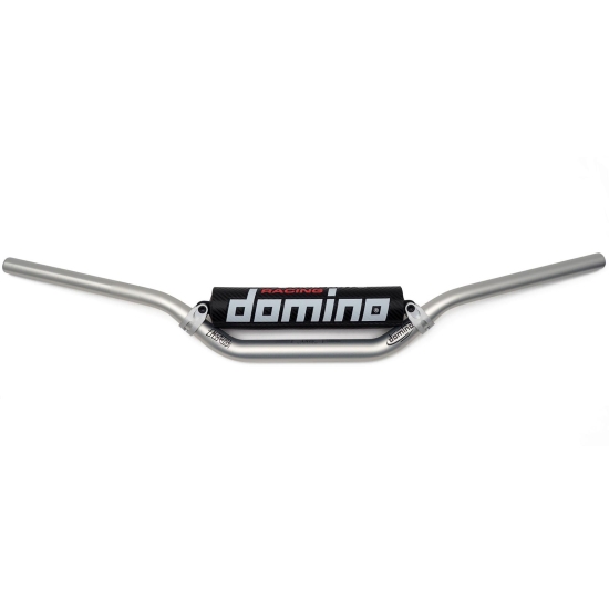 DOMINO KIEROWNICA ALUMINIOWA (ERGAL 7075) FATBAR 28MM WYSOKA Z POPRZECZKĄ KOLOR SREBRNY