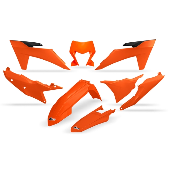 UFO 2024/11 KOMPLET PLASTIKÓW KTM EXC 150 / 250 / 300 TBI '24-'25, EXC-F 250 / 350 / 450 / 500 '24-'25 KOLOR OEM '25 ( POMARAŃCZOWY )