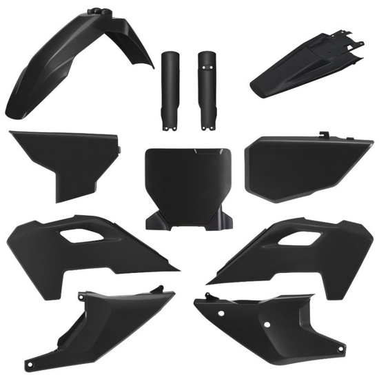 POLISPORT KOMPLET PLASTIKÓW (FULL KIT) HUSQVARNA TC/FC '23-'25 W ZESTAWIE TABLICA PRZEDNIA (8671700002) I OSŁONY AMORTYZARORÓW (8352500002) KOLOR CZAR