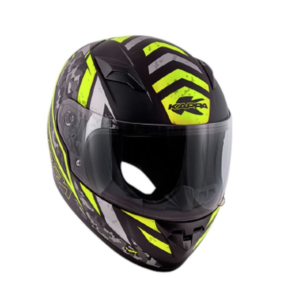 KAPPA 2024/12 KASK KJ04 EVO PROX JUNIOR INTEGRALNY FULLFACE KOLOR / CZARNY / ŻÓŁTY FLUO MATT ROZMIAR 50 / M (HOMOLOGACJA ECE 22R06)