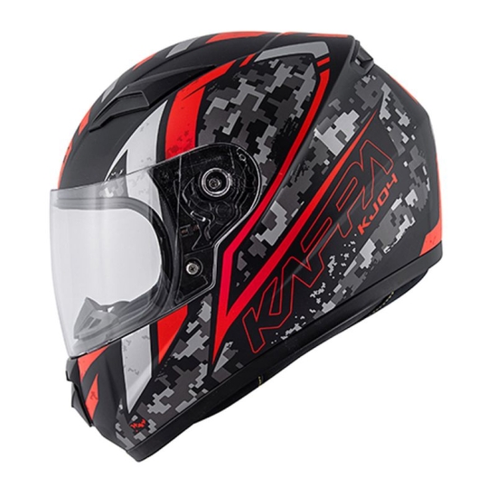 KAPPA 2024/12 KASK KJ04 EVO PROX JUNIOR INTEGRALNY FULLFACE KOLOR / CZARNY / CZERWONY FLUO MATT ROZMIAR 52 / L (HOMOLOGACJA ECE 22R06)